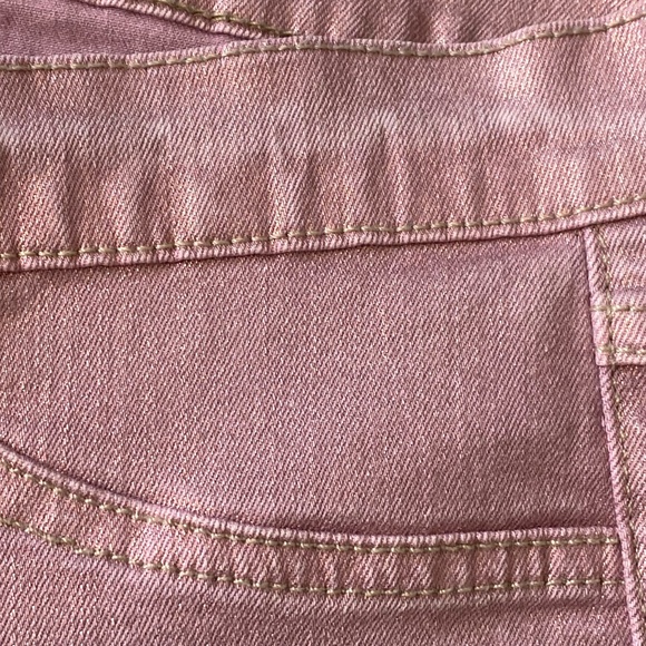 Flying Monkey Anthropologie Women's Sz 31 X28 Pink Glitter Skinny Pants - Picture 15 of 15